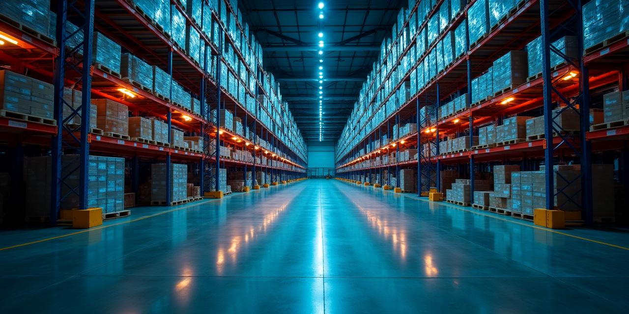Logistics distribution center background